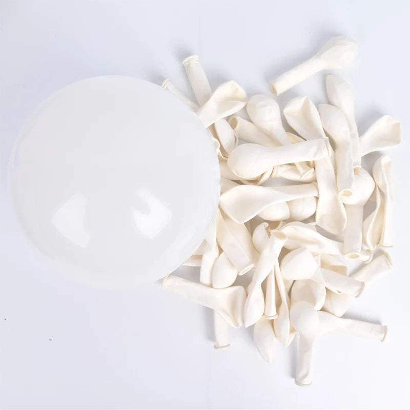 5inch Online Party Supplies White Wedding Bridal Shower Latex Balloons (Pack of 10)