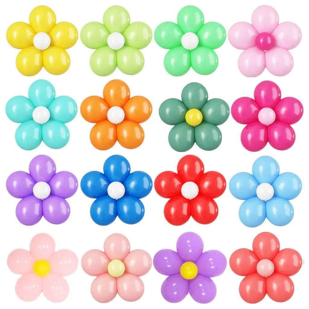 5-inch Daisy Latex Balloon Kit - Multi Colours