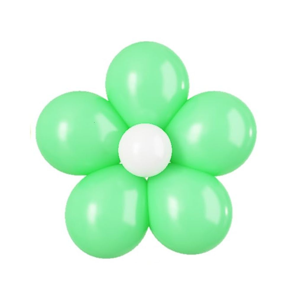 5-inch Daisy Latex Balloon Kit - LIGHT GREEN