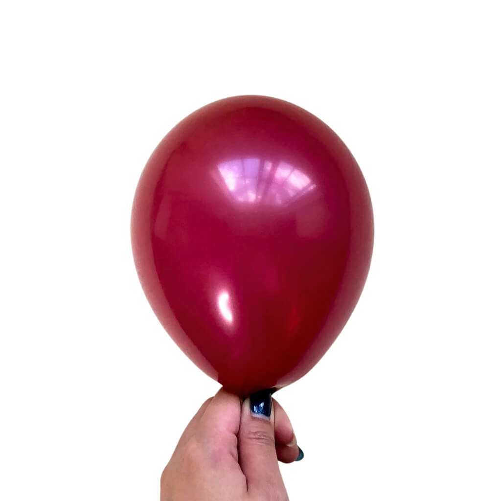 5-inch Mini Maroon Latex Balloons 10pk
