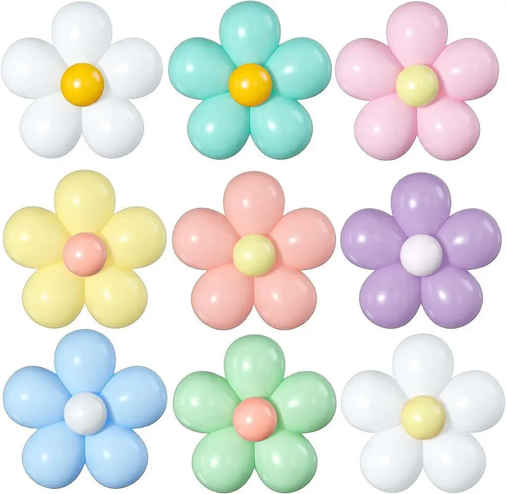 5-inch Pastel Daisy Latex Balloon Kit