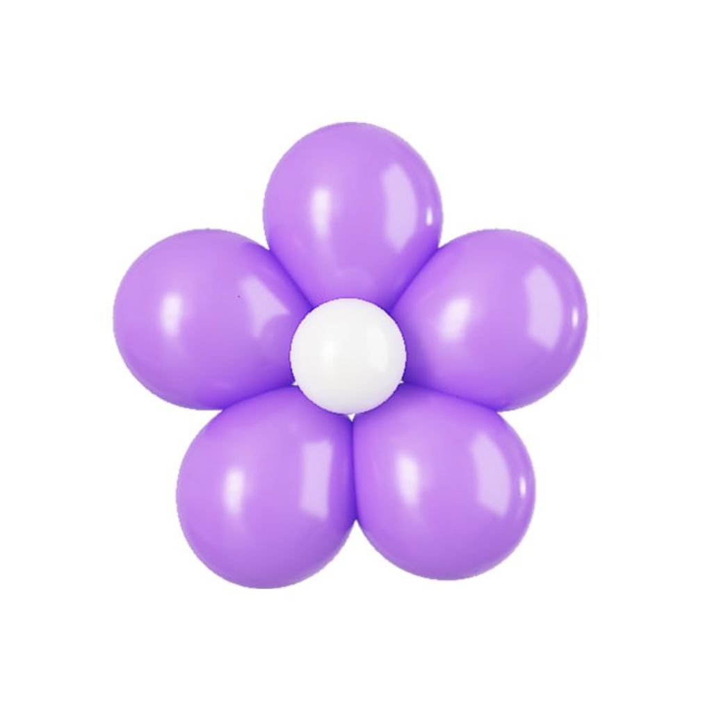 5-inch Daisy Latex Balloon Kit - purple