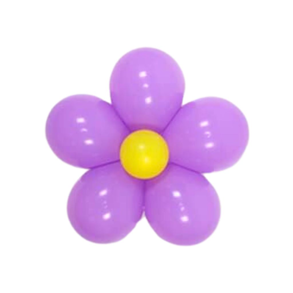 5-inch Daisy Latex Balloon Kit - purple