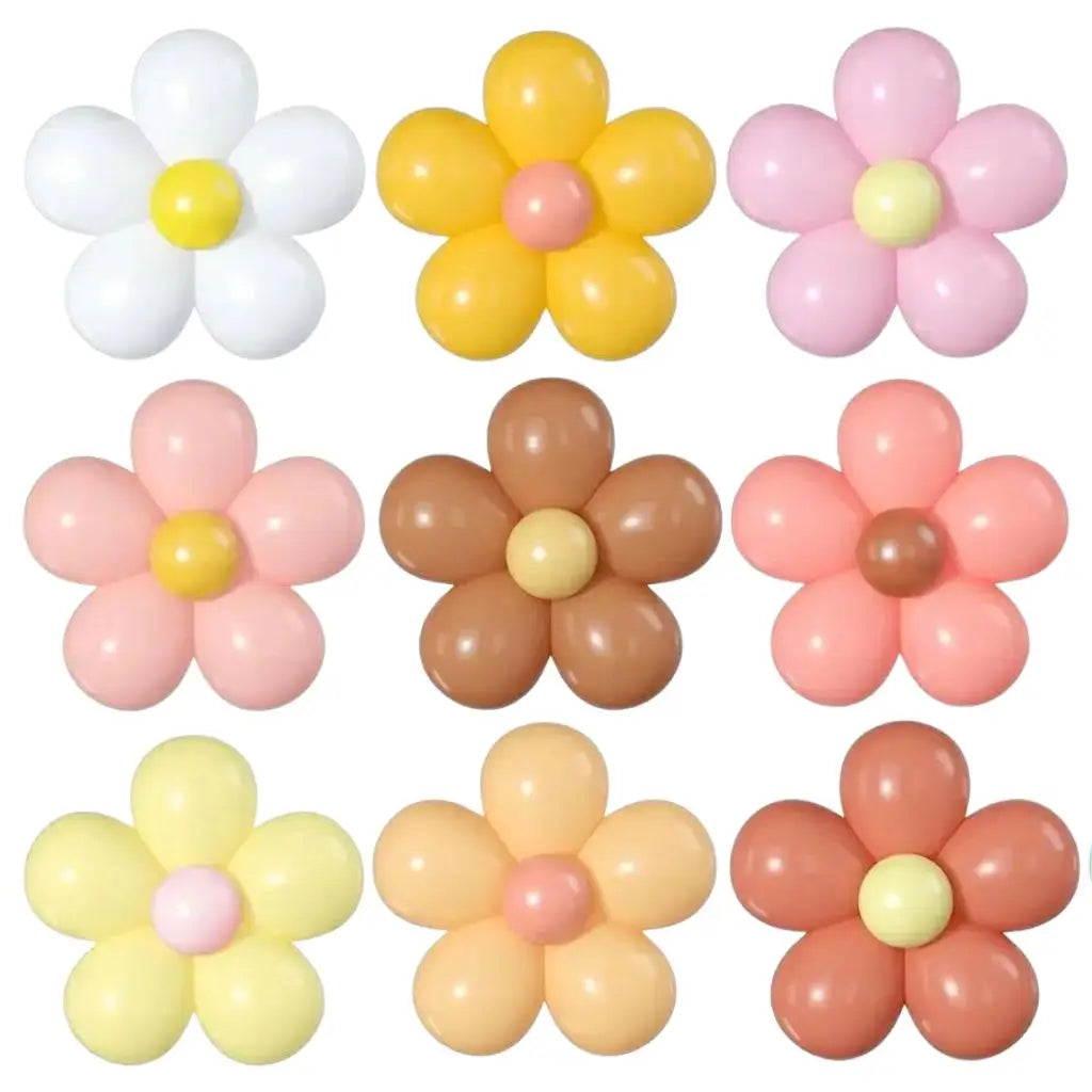 5-inch Retro Vintage Daisy Latex Balloon Kit