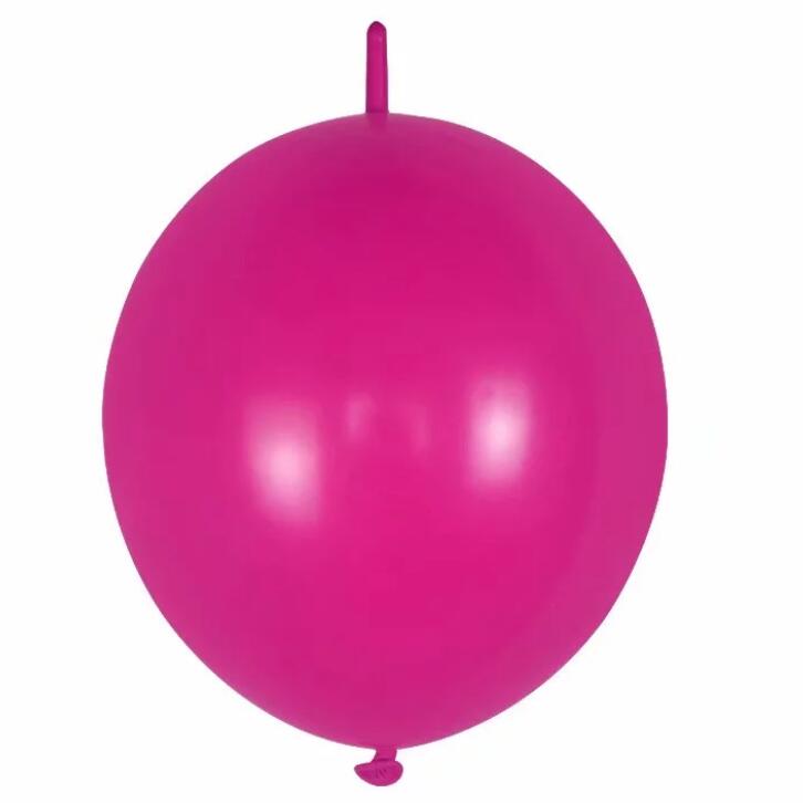 6-inch Mini Latex Linking Tail Balloons 10pk - Fuchsia