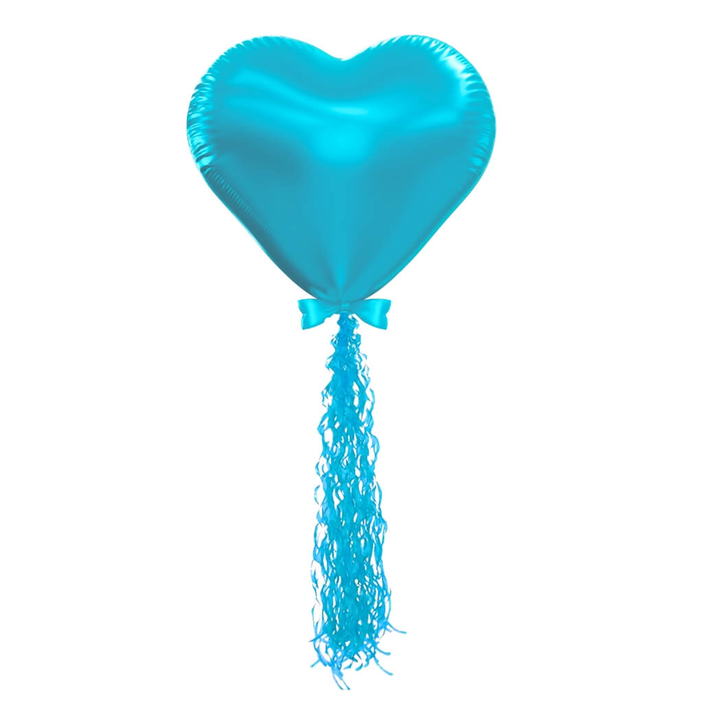 Blue Paper Swirl Balloon Tail Accessory