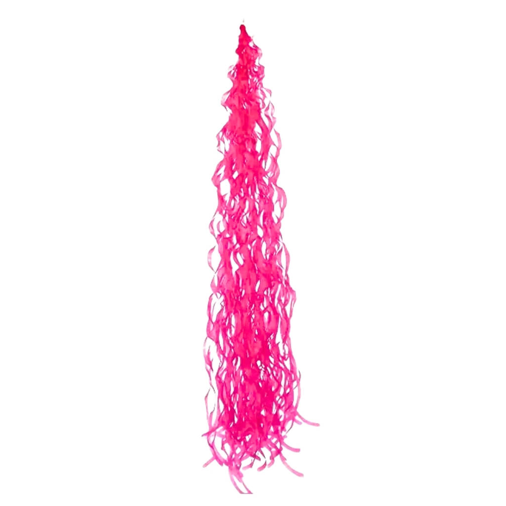 Hot Pink Paper Spiral Swirl Balloon Tail