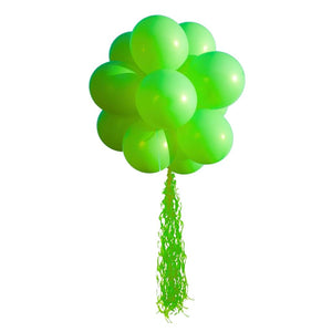 Lime Green Paper Spiral Swirl Balloon Tail