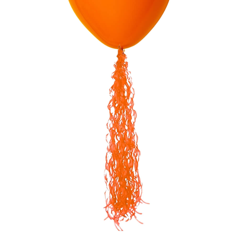 Orange Paper Spiral Swirl Balloon Tail