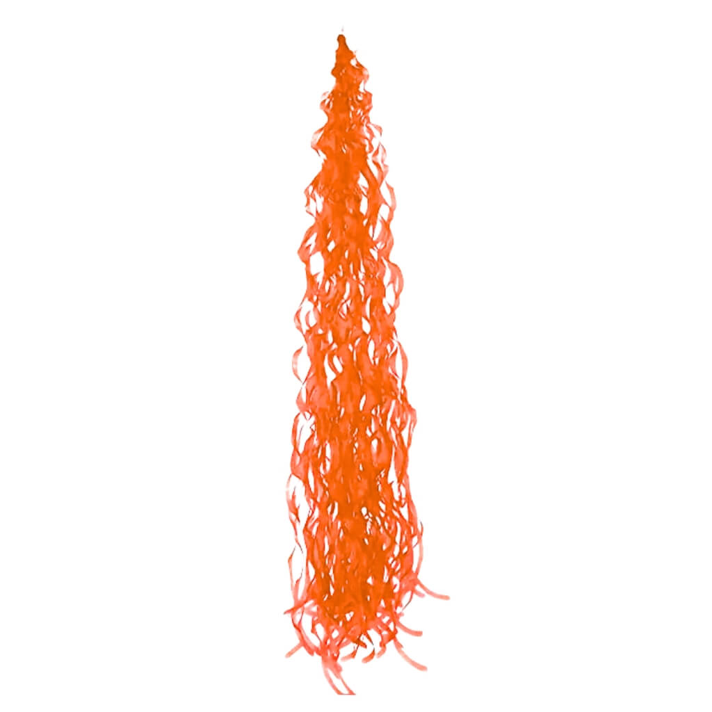 Orange Paper Spiral Swirl Balloon Tail