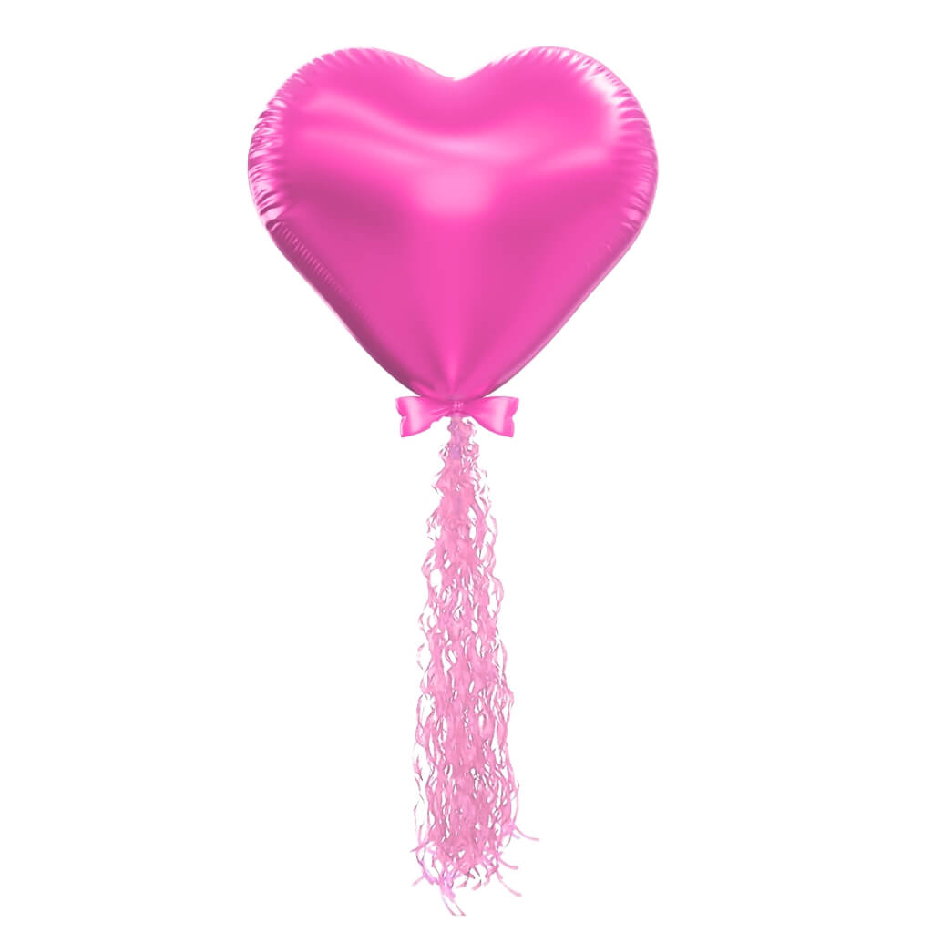 Pink Paper Spiral Swirl Balloon Tail