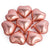 9-inch Mini Rose Gold Heart Foil Balloons 10 Pack