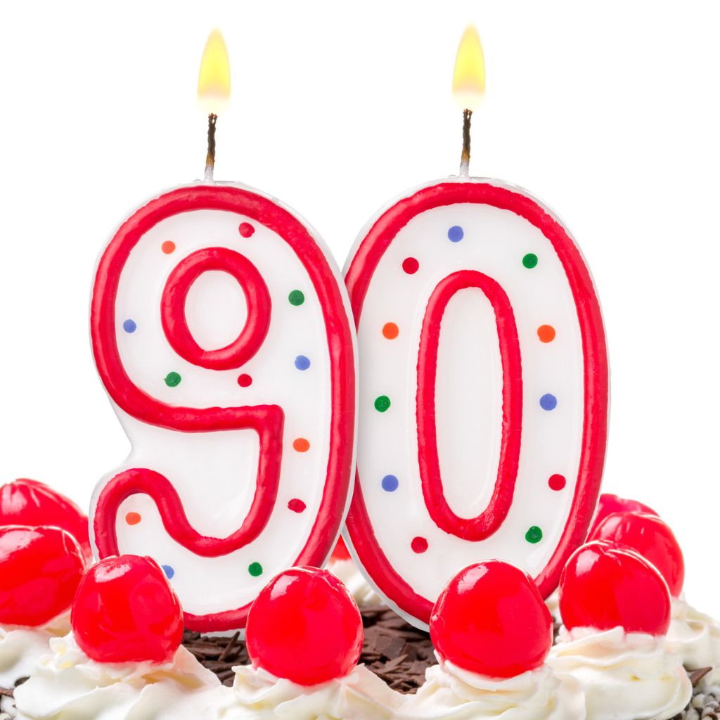 90th birthday candle