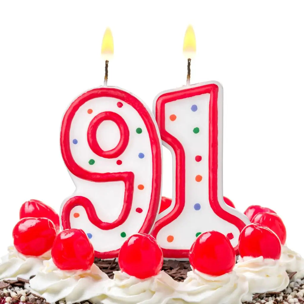 91st birthday candle