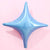 9-inch Blue Four Point Star Foil Balloons 10 Pack