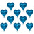 9-inch Mini Blue Heart Foil Balloons 10 Pack