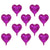 9-inch Mini Hot Pink Heart Foil Balloons 10 Pack