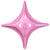 9-inch Pearl Pink Four Point Star Foil Balloons 10 Pack
