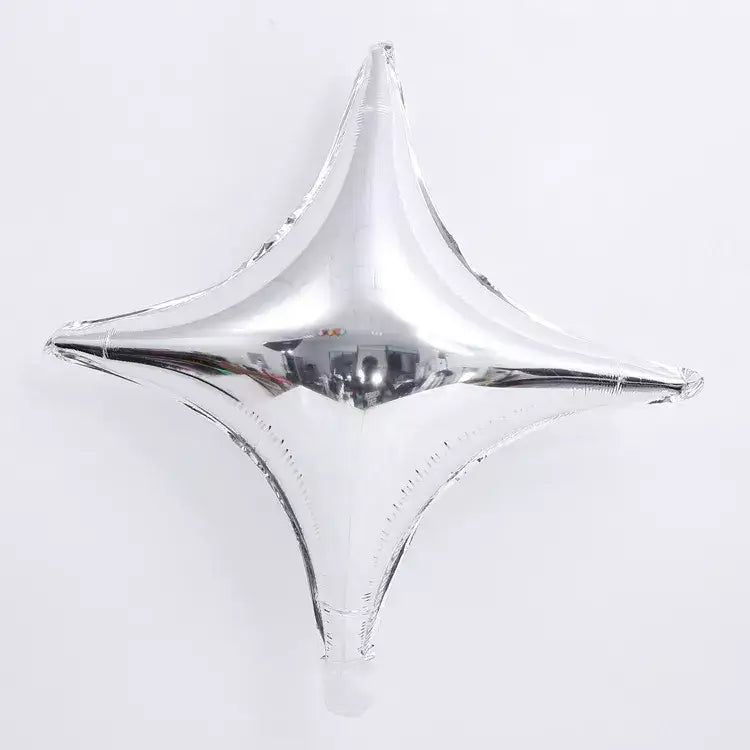 9-inch Rose Gold Four Point Star Foil Balloons 10 Pack