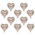 9-inch Mini Silver Heart Foil Balloons 10 Pack