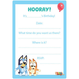 Bluey Postcard Invitations 8pk