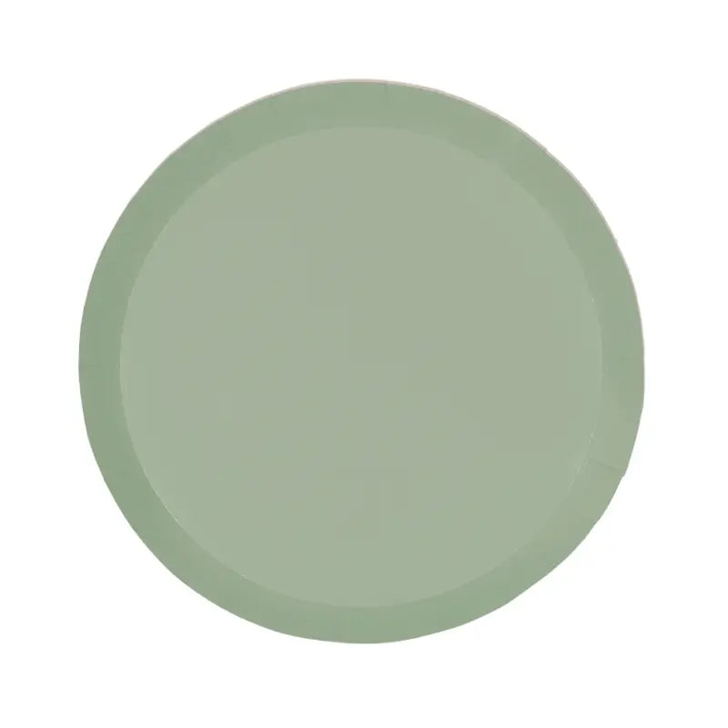 Eucalyptus Green Round Paper Plates 7inch 20pk