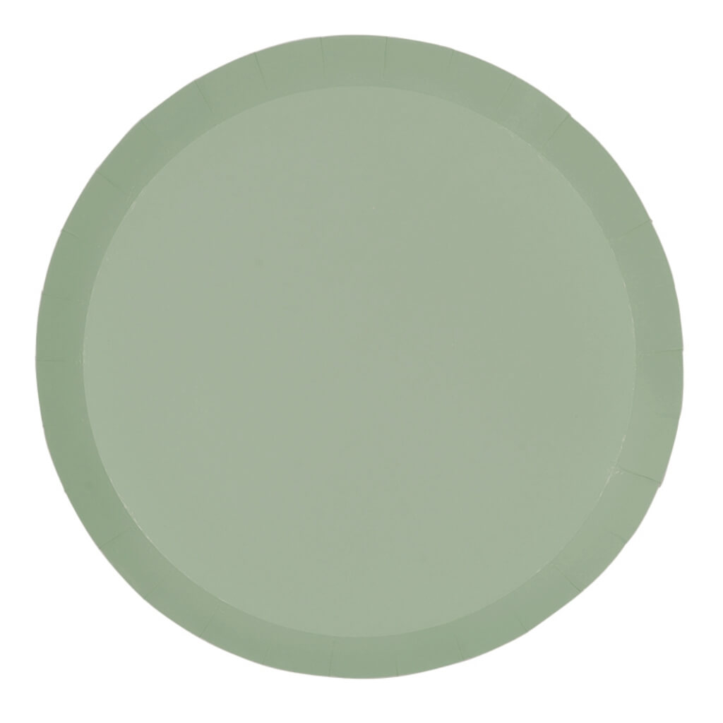 Eucalyptus Round Paper Dinner Plates 9inch 10pk