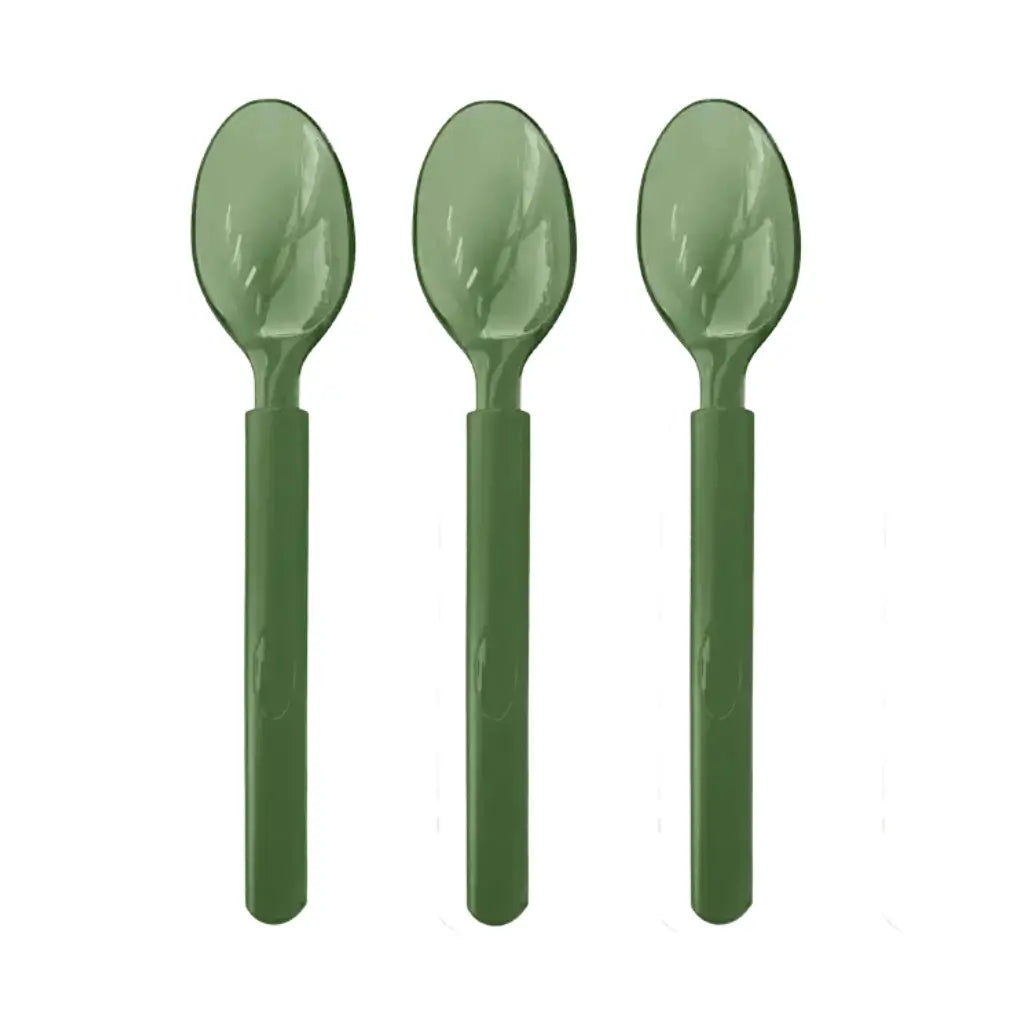 Ultra Heavy Duty Eucalyptus Plastic Spoons 20pk