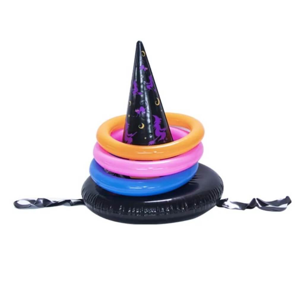 Inflatable Witch Hat Ring Toss Halloween Game Kids Activities