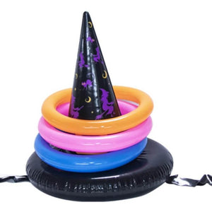 Inflatable Witch Hat Ring Toss Halloween Game Kids Activities