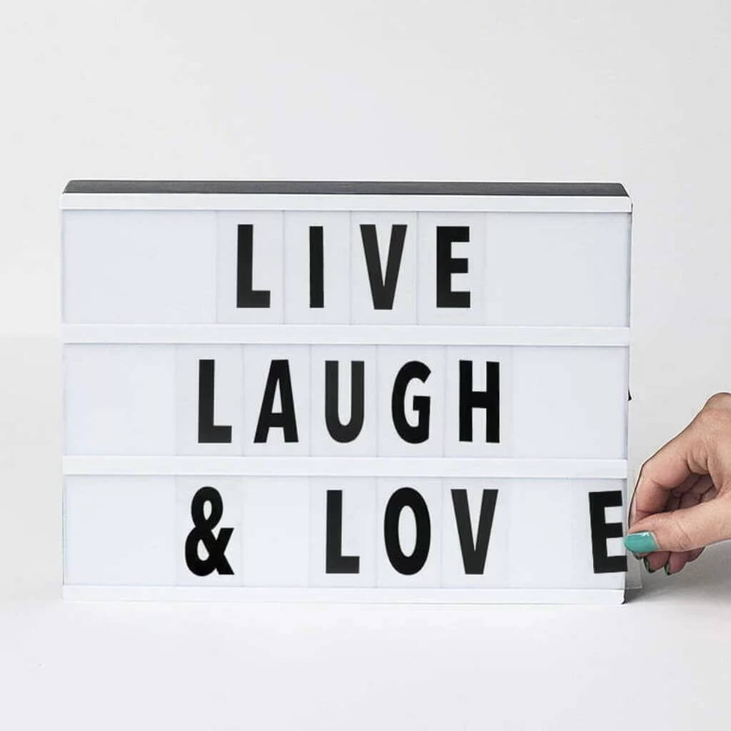 LED Lightbox With Coloured Letters, Numbers & Symbols party decorations