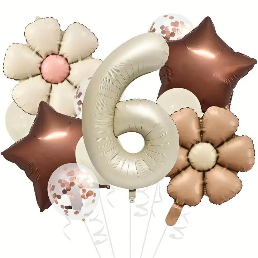 Retro themed balloon bundle for weddings, birthdays and celebrations number 6