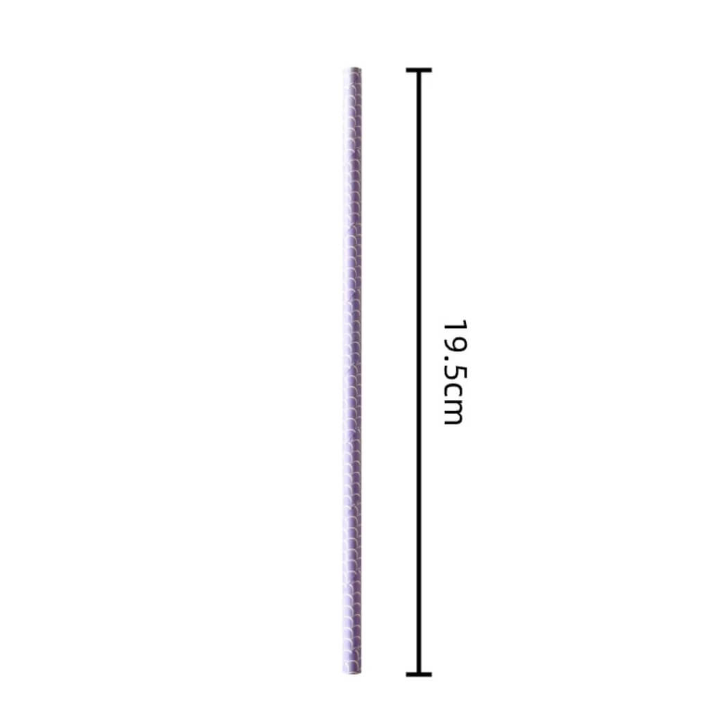 Pastel Purple Mermaid Paper Straws 8pk