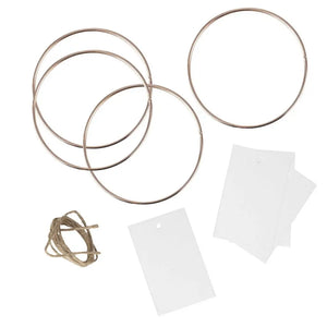 a touch of pampas Rose Gold Contemporary Wedding Place Cards with metal hoops 4pk
