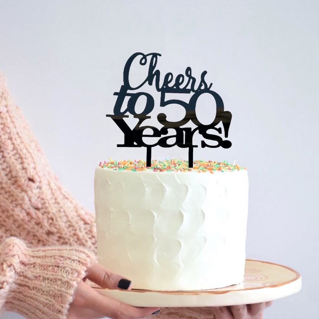 50th Birthday Cake Toppers - Happy 50th Birthday Cake Decorations