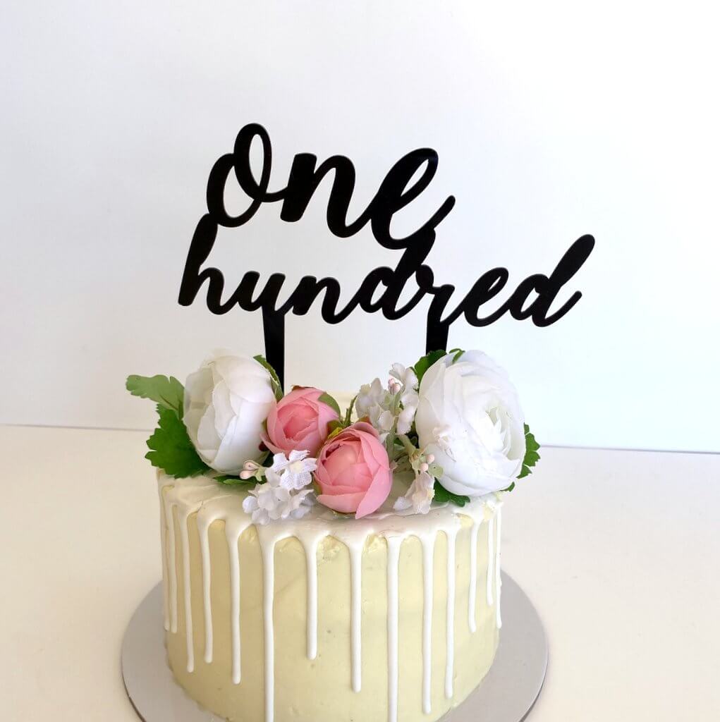 Birthday Cake Topper 100 Years Loved Cake Topper 100th - Etsy