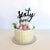 Acrylic Black 'sixty five' Birthday Cake Topper