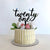 Acrylic Black 'twenty one' Birthday Cake Topper