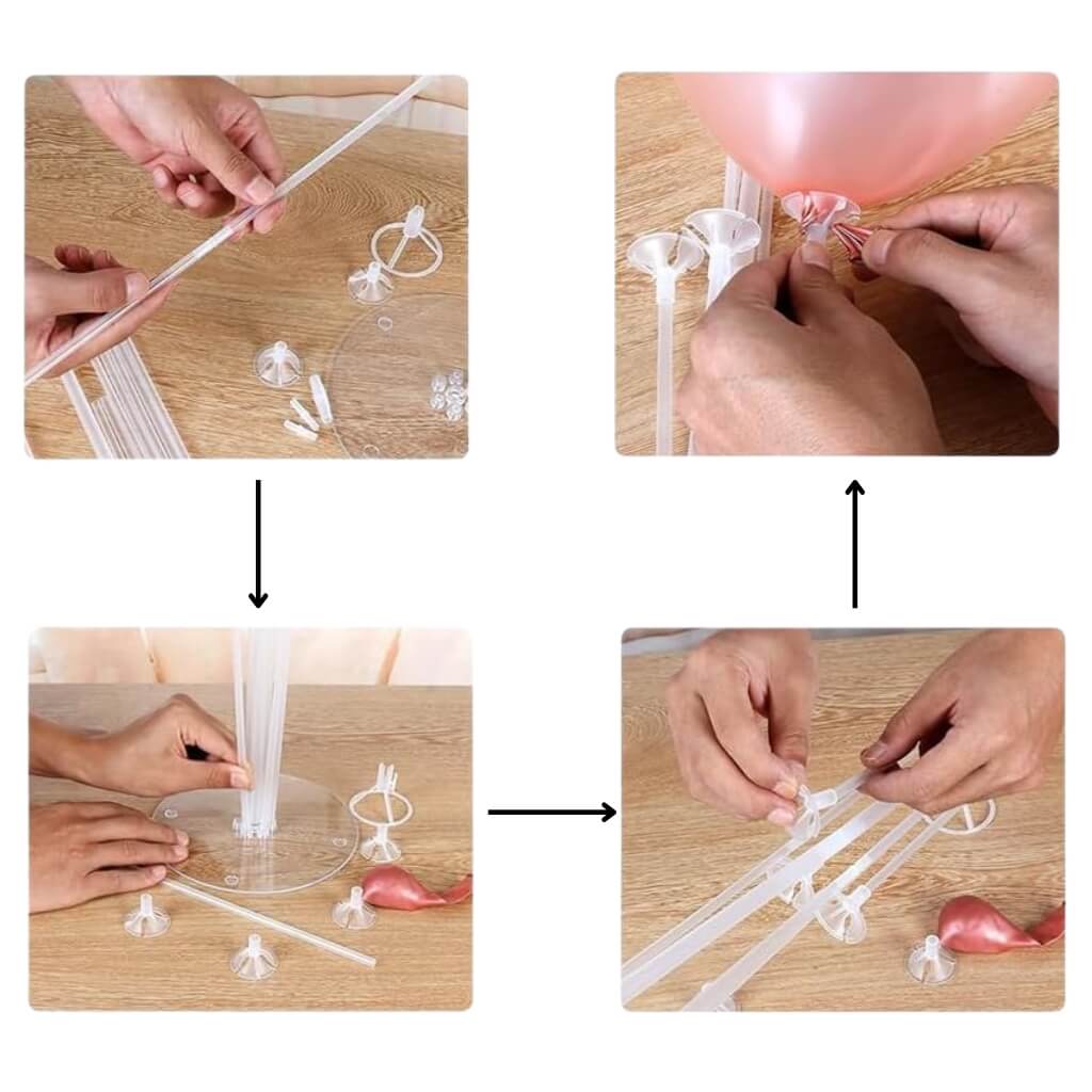 Clear Acrylic Balloon Table Centrepiece Kit (For 7 Balloons)