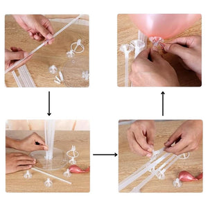 Clear Acrylic Balloon Table Centrepiece Kit (For 7 Balloons)