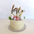 Acrylic Gold 'forty' Script Birthday Cake Topper