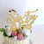 Acrylic Gold Mirror sixty AF Birthday Cake Topper - Funny Naughty 60th Sixtieth Birthday Party Cake Decorations
