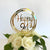 Acrylic Gold Geometric Circle Happy 24th Cake Topper
