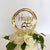 Acrylic Gold Geometric Circle Happy 65th birthday Cake Topper