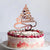Acrylic Rose Gold Mirror Christmas Tree Cake Topper - Xmas New Year Party Cake Decorations