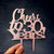 Acrylic Rose Gold Mirror 'Cheers to 30 Years!' Cake Topper