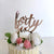 Acrylic Rose Gold 'forty six' birthday Cake Topper
