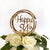 Acrylic Rose Gold Mirror Geometric Circle Happy 34th birthday Cake Topper