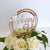 Acrylic Rose Gold Mirror Happy 9th Birthday Geometric Circle Cake Topper