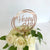 Acrylic Rose Gold Mirror Happy 21st Geometric Round birthday Cake Topper